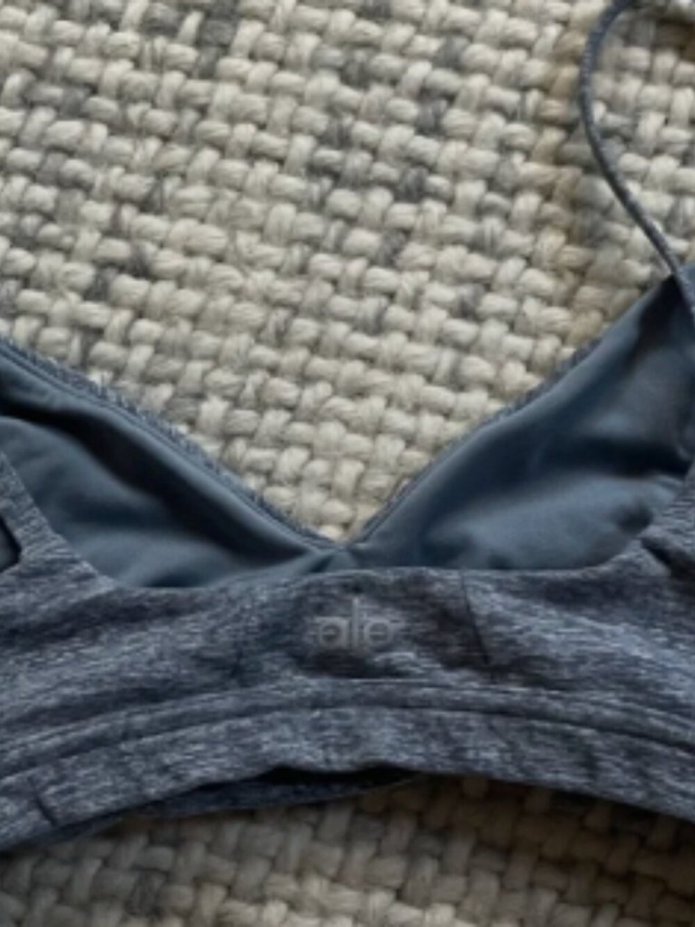 Alo Yoga Alosoft Lounge Bra Blue Haze Heather Size - Picture 6 of 6